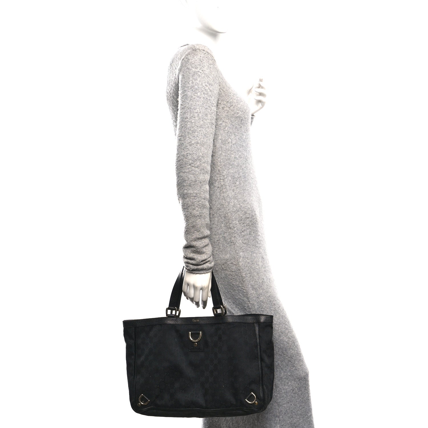 Monogram Large Abbey Tote Black