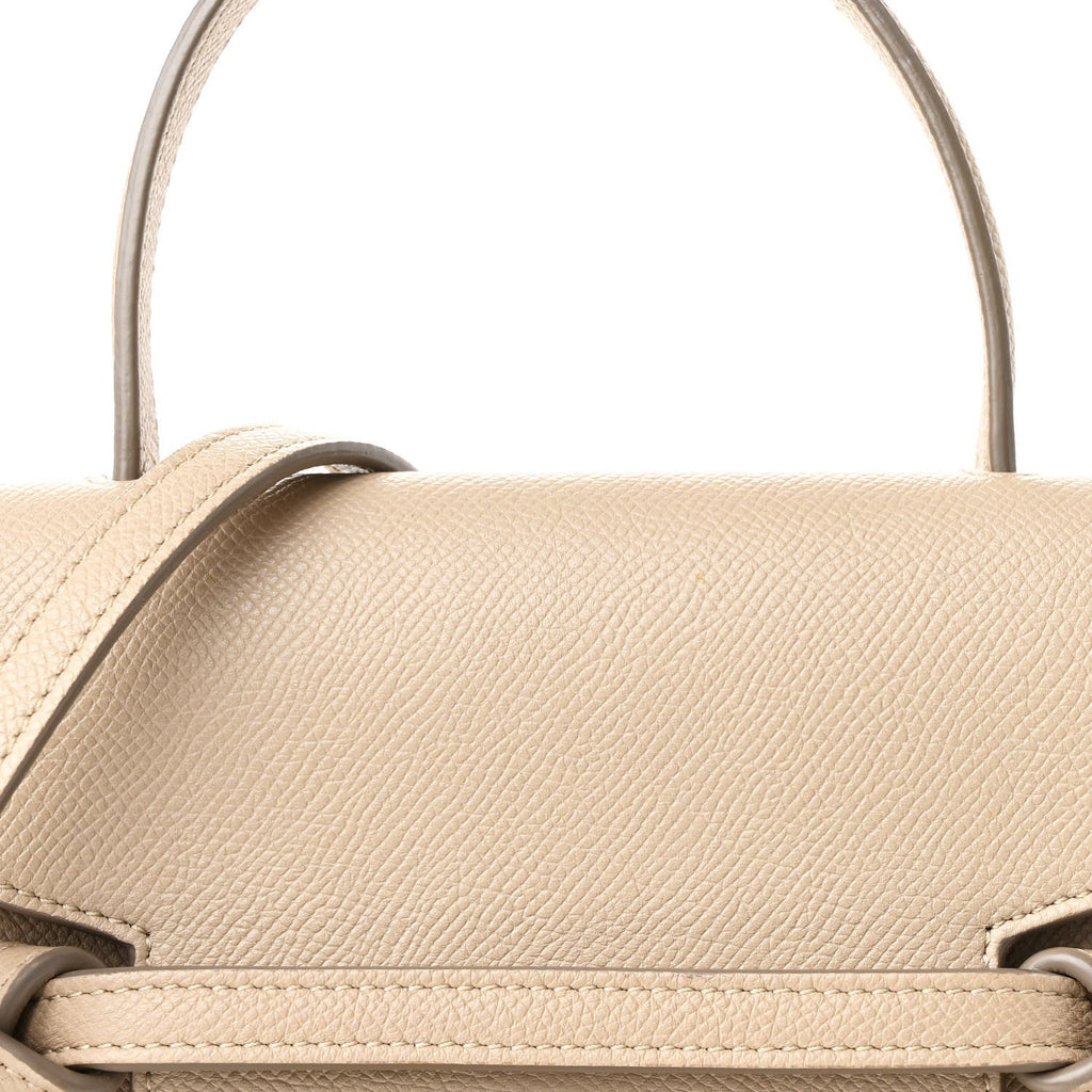 Grained Calfskin Nano Belt Bag Light Taupe