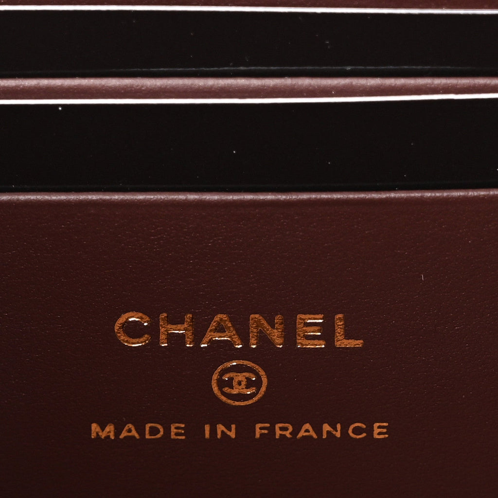 Caviar Quilted Small Vanity Case With Chain Black