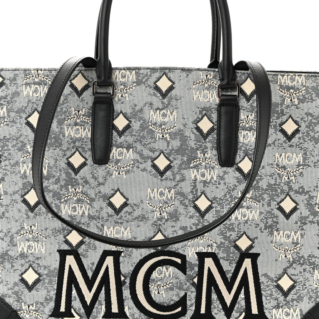 Nappa Jacquard Monogram Large Tote Grey