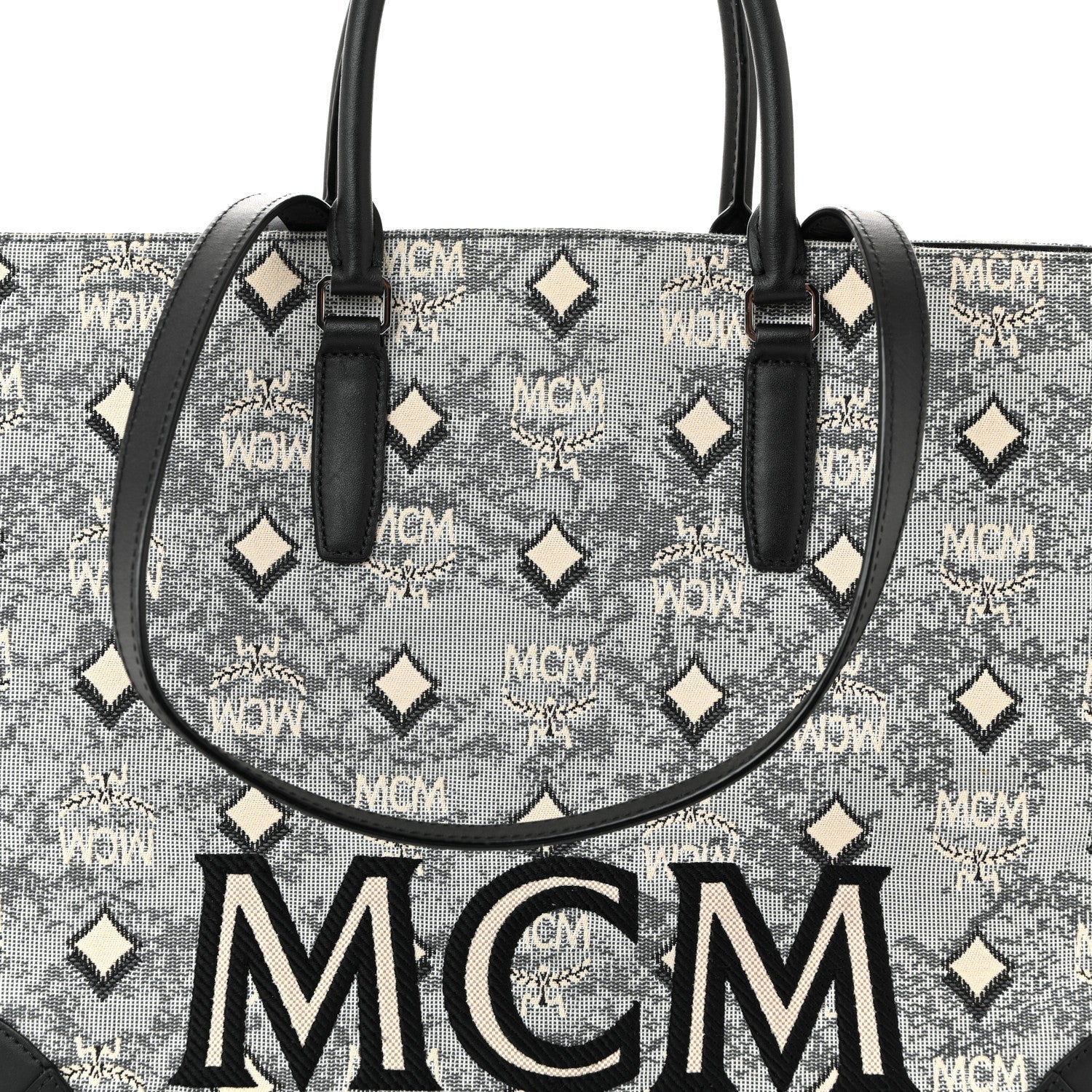 Nappa Jacquard Monogram Large Tote Grey