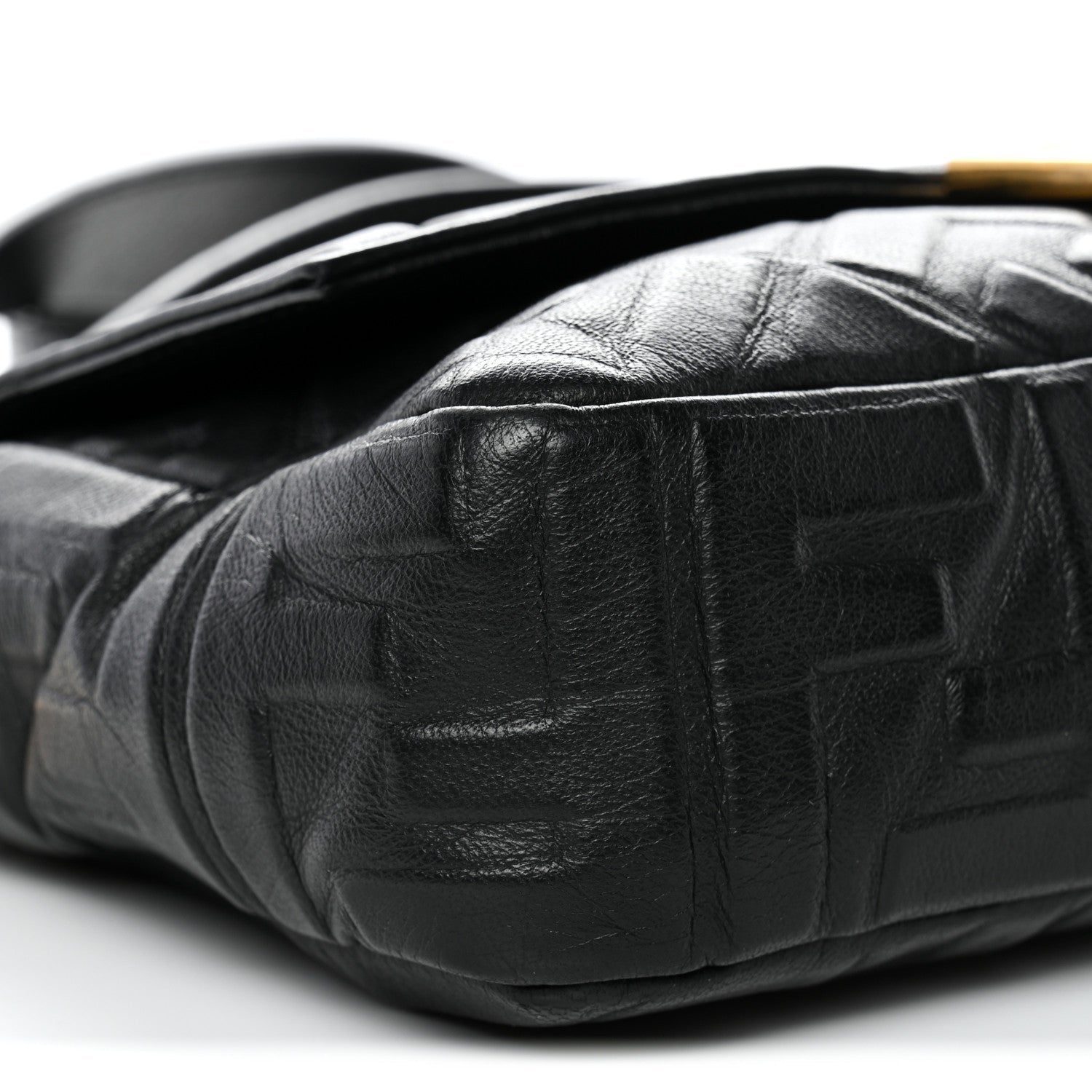 Nappa FF 1974 Embossed Baguette Black