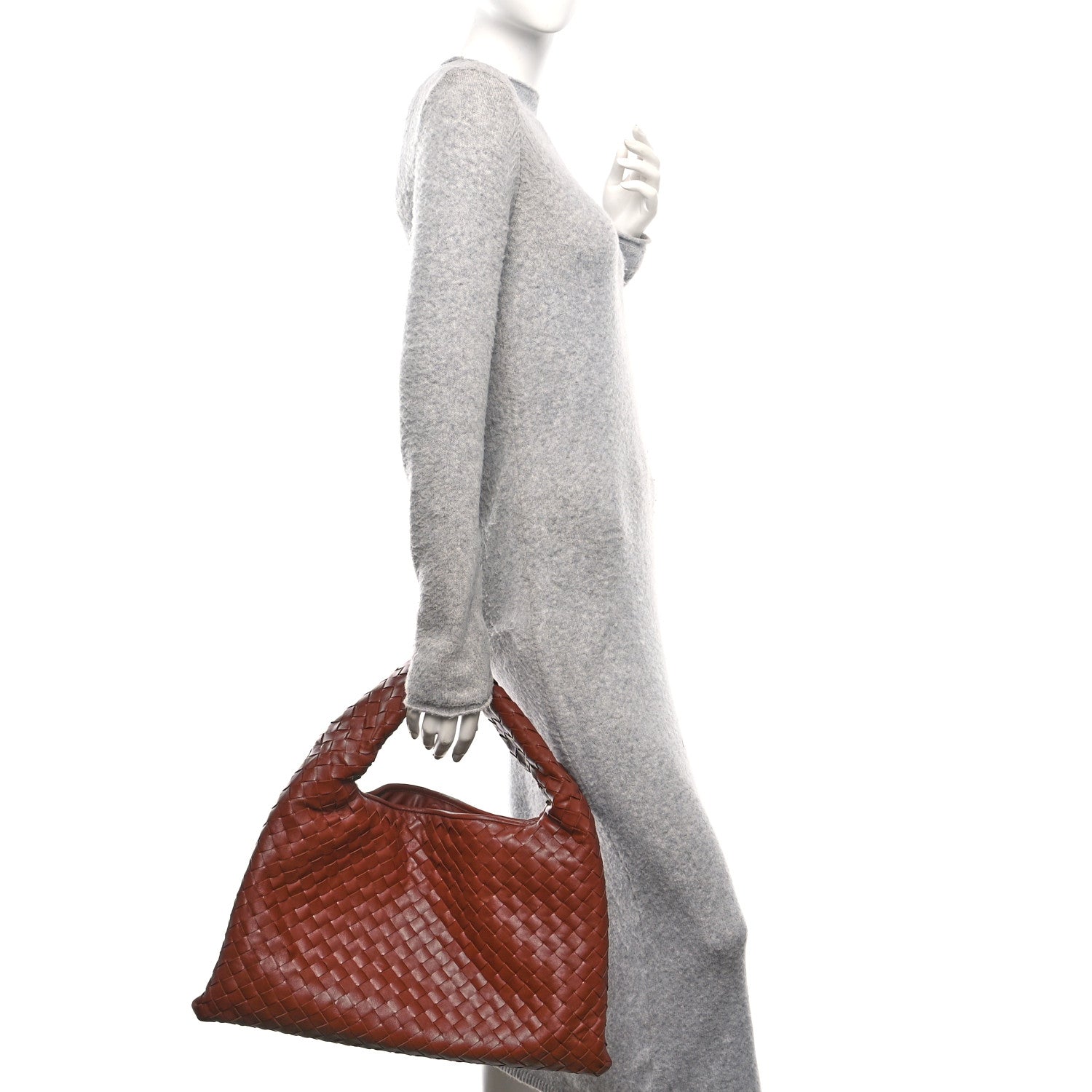 Calfskin Intrecciato Small Hop Sapele