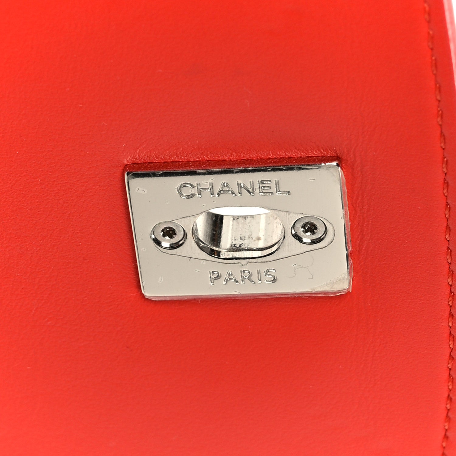Calfskin Stitched Small Ring My Bag Flap Crossbody Red
