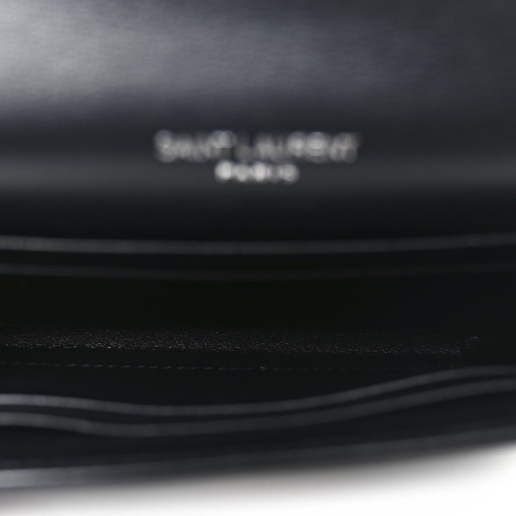 Patent Calfskin Small Monogram Envelope Wallet Black