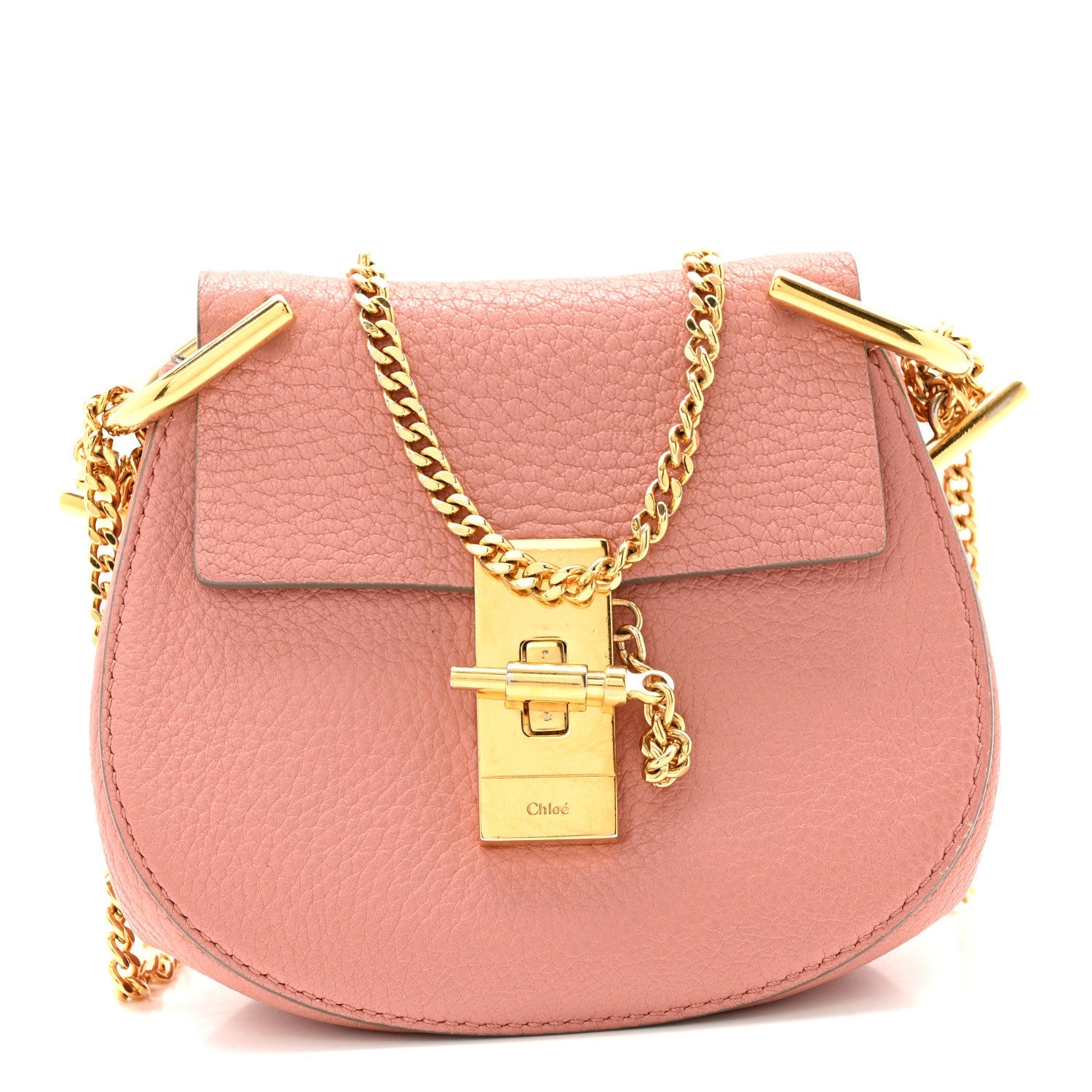 Grained Lambskin Nano Drew Shoulder Bag Misty Rose