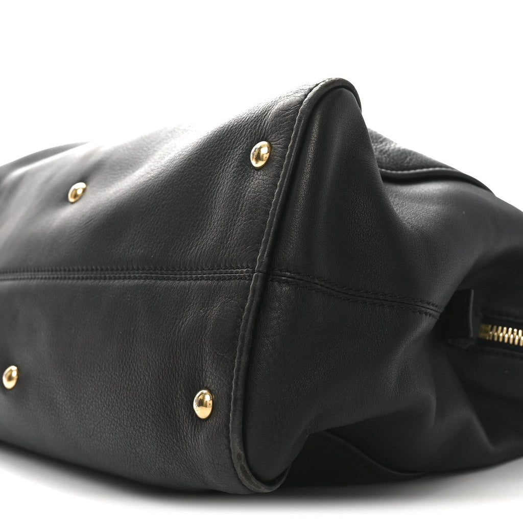 Vitello Dolce Marmol Large Chameleon Tote Black
