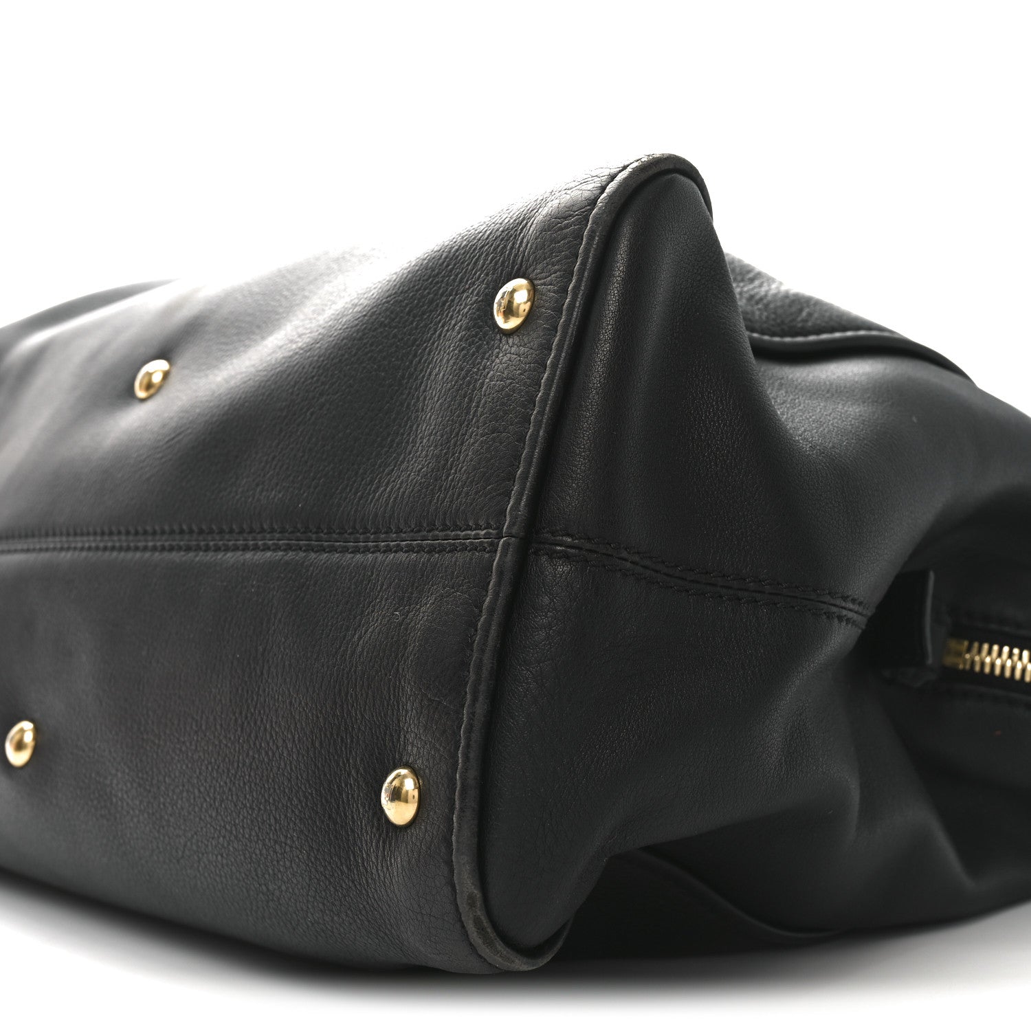 Vitello Dolce Marmol Large Chameleon Tote Black