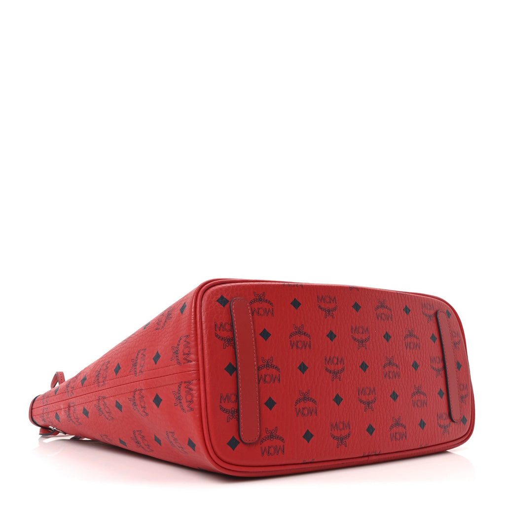 Visetos Medium Liz Reversible Shopper Tote Candy Red