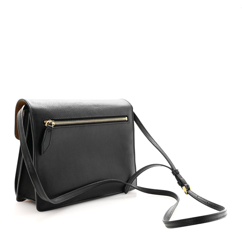 Derby Calfskin House Check Small Macken Crossbody Bag Black