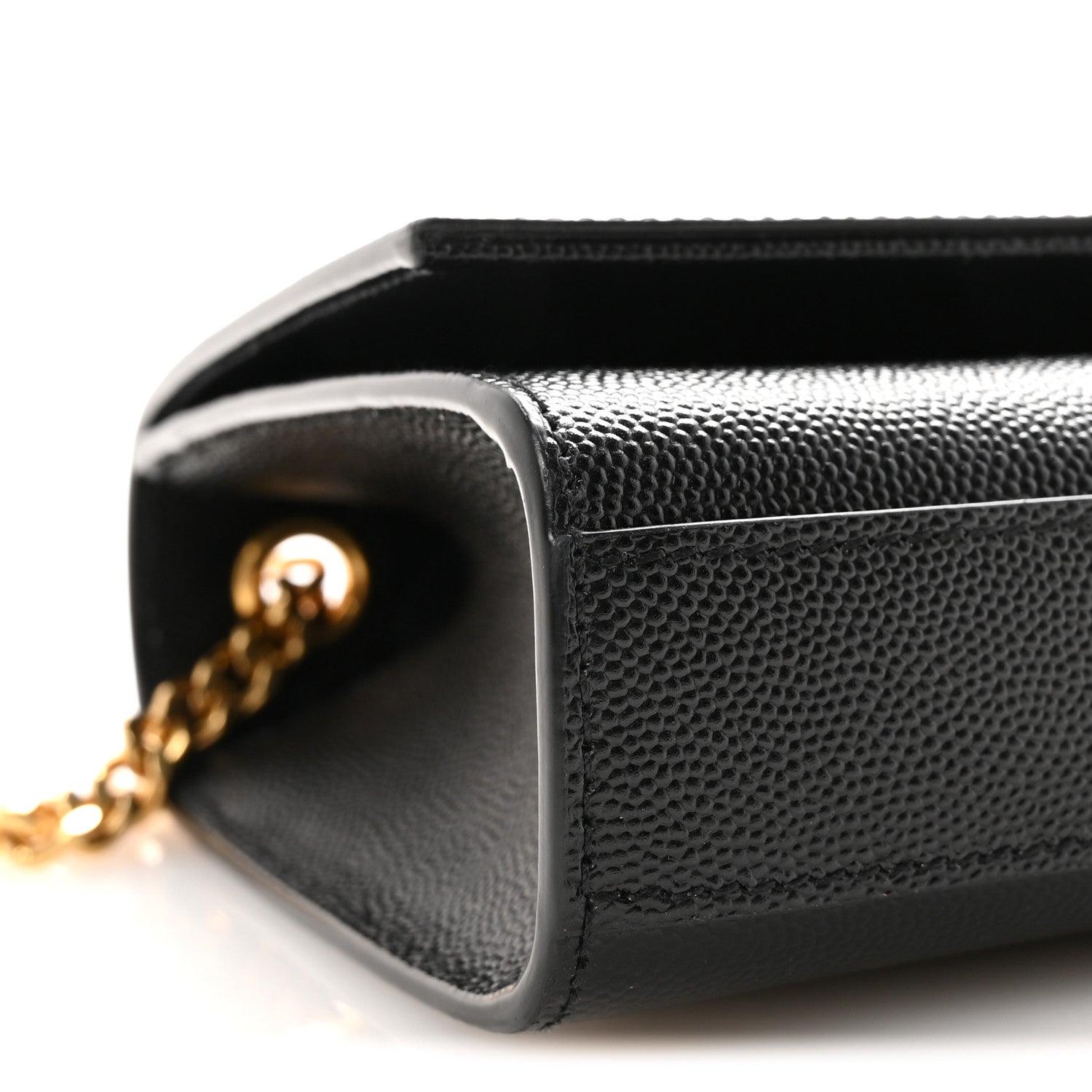 Calfskin Crocodile Embossed Small Classic Monogram Kate Tassel Satchel Black