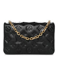 Lambskin Embossed Monogram Pochette Coussin Black