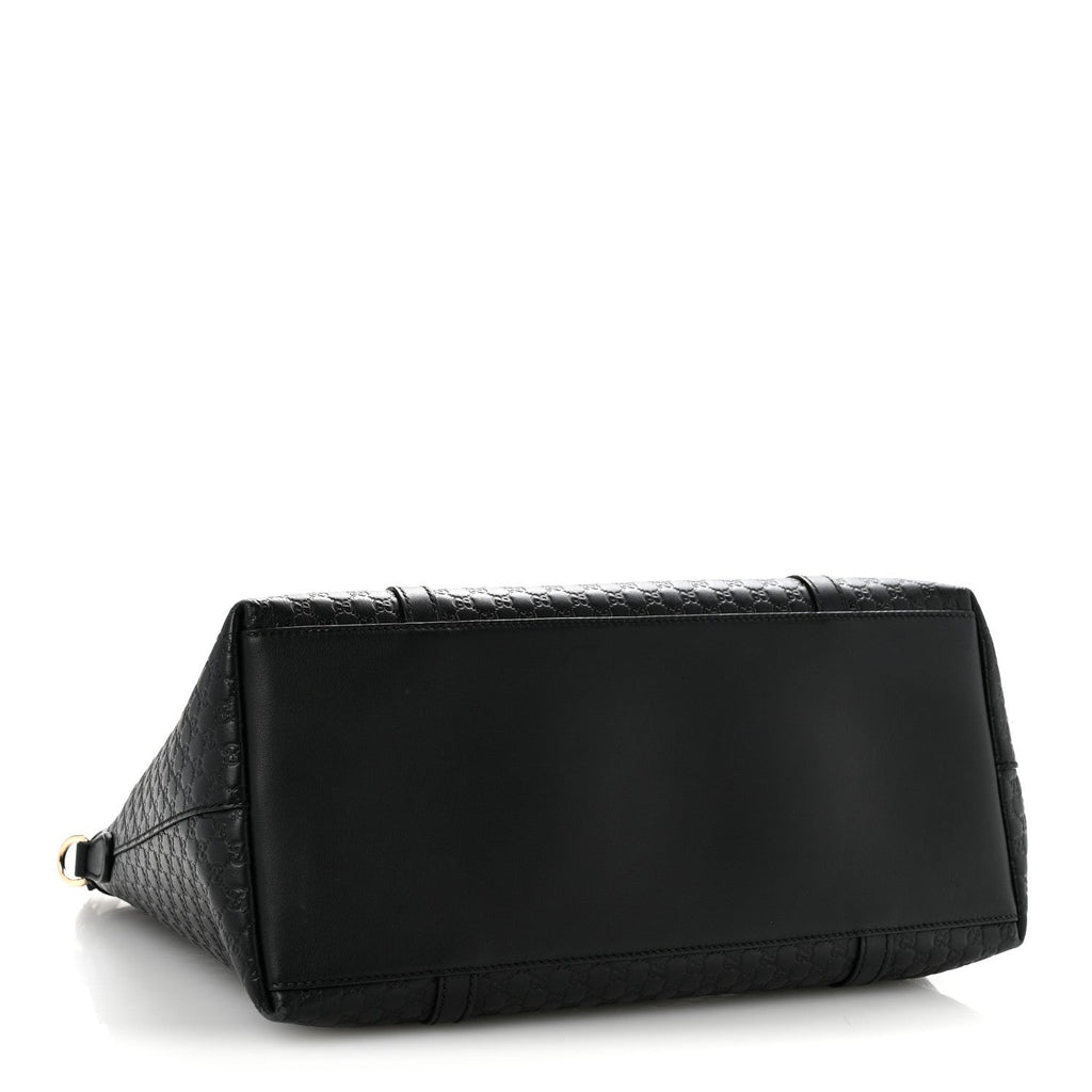 Soft Microguccissima Dome Satchel Black
