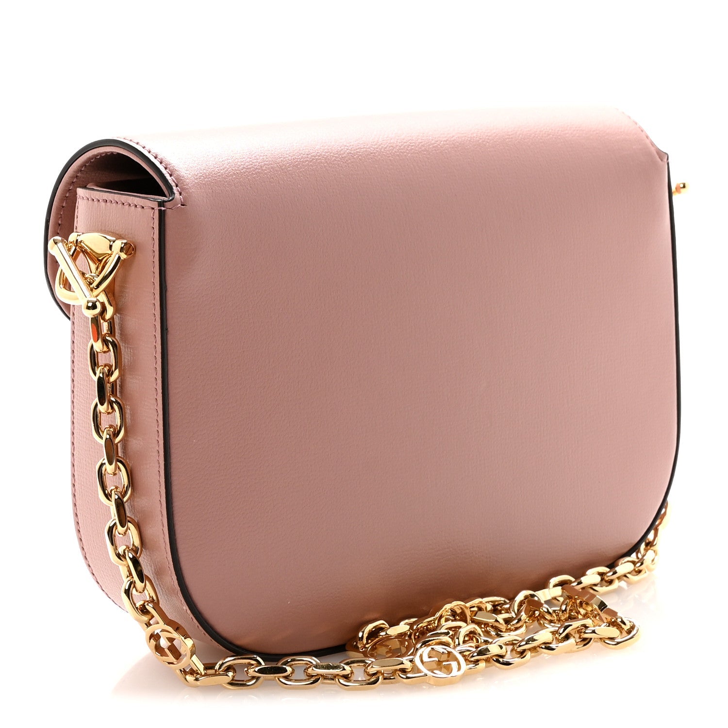 Azalea Calfskin Crystal GG Monogram Mini Horsebit 1955 Shoulder Bag Pink