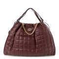 Calfskin Quilted Large Deco Tote Bag Rosso Ancora Red