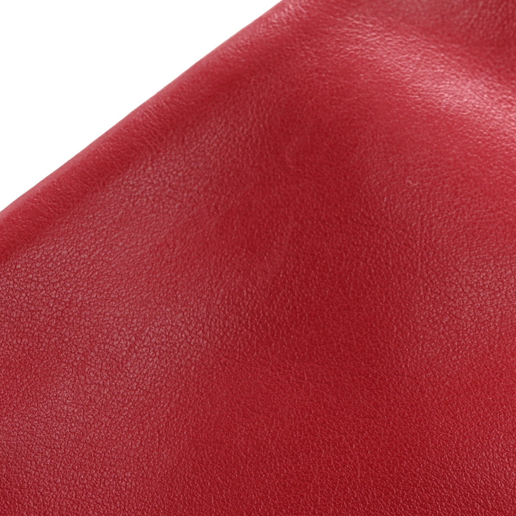 Calfskin Y Quilted Monogram Medium Loulou Chain Satchel Lipstick Red