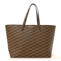 Coated Canvas BB Monogram Large Signature East West Shopper Bag Beige Brown