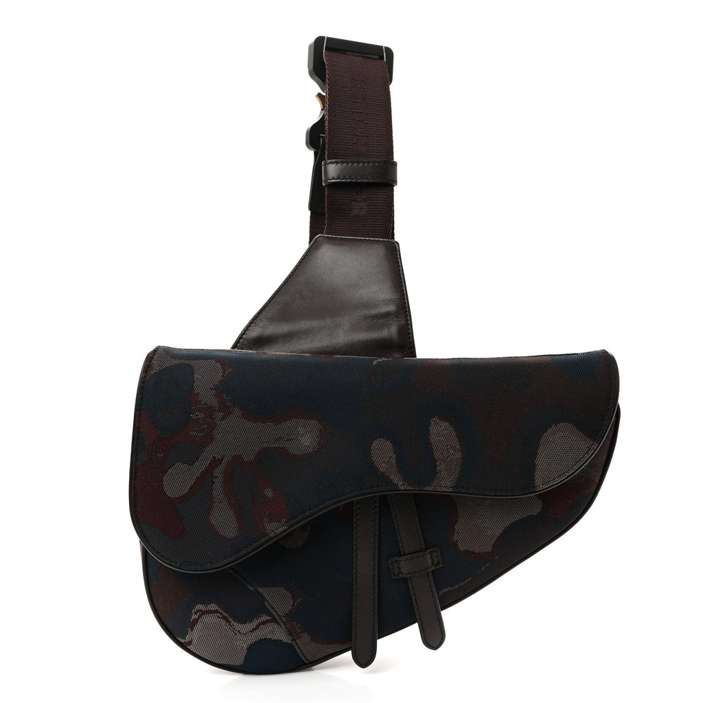 X PETER DOIG Denim Camouflage Saddle Bag Brown