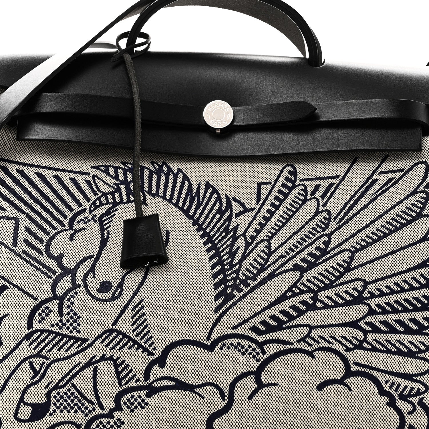 Vache Hunter Toile H Pegase Pop Herbag Zip Retourne 39 MM Bleu Indigo Ecru Black