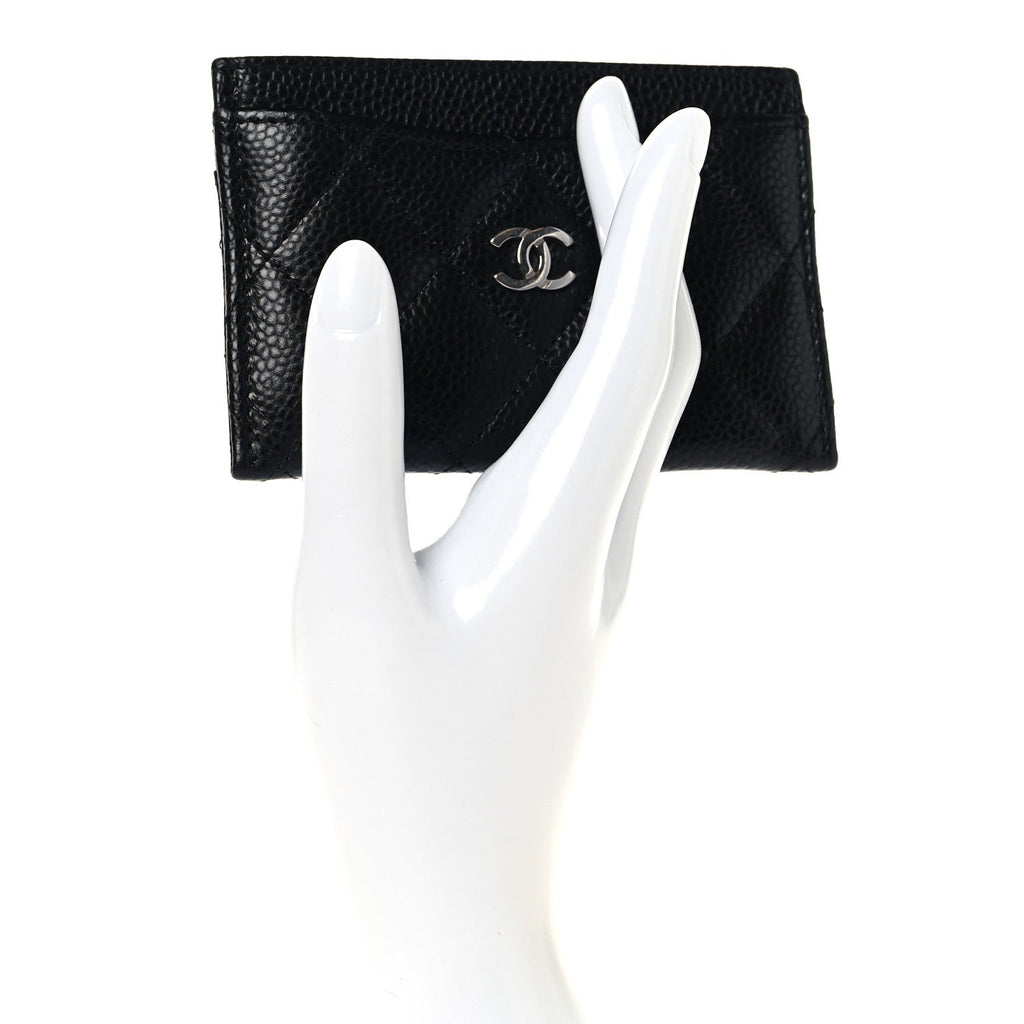 Caviar Quilted  Holder Black