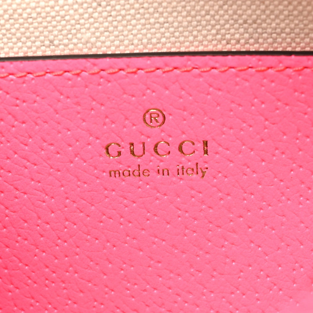 GG Supreme Monogram Textured Dollar Calfskin Web Ophidia Small Crossbody Bag Beige Ebony Fuchsia