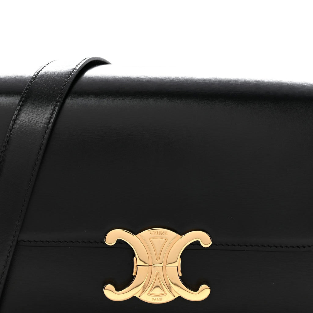 Shiny Calfskin Medium Triomphe Black