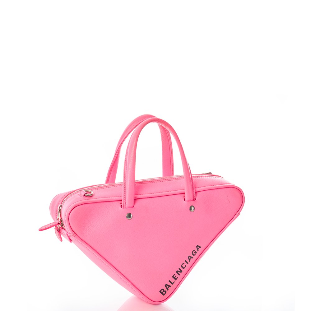 Balenciaga Top Handle Triangle Duffle S  in Pink, Leather