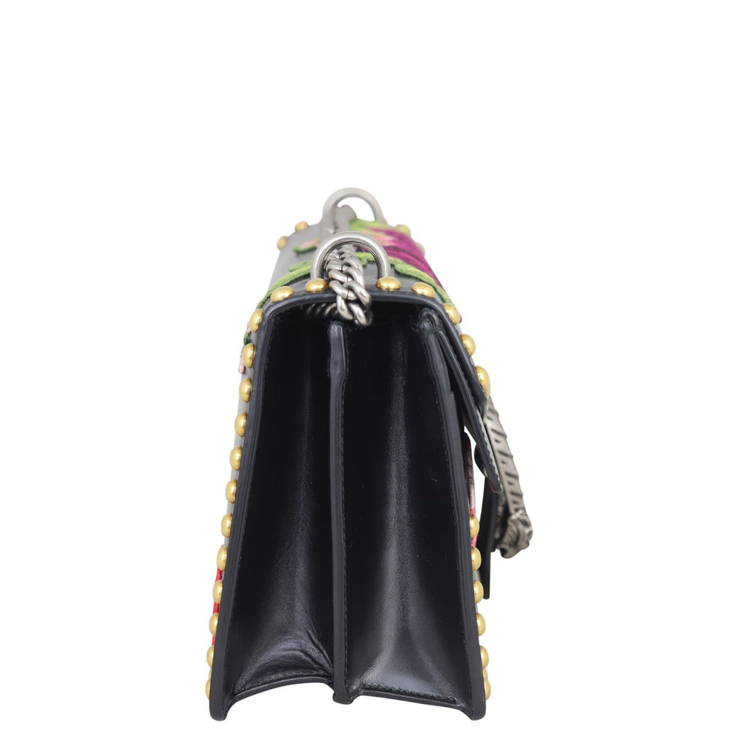 Gucci Floral Embroidered Studded Dionysus Small Shoulder Bag