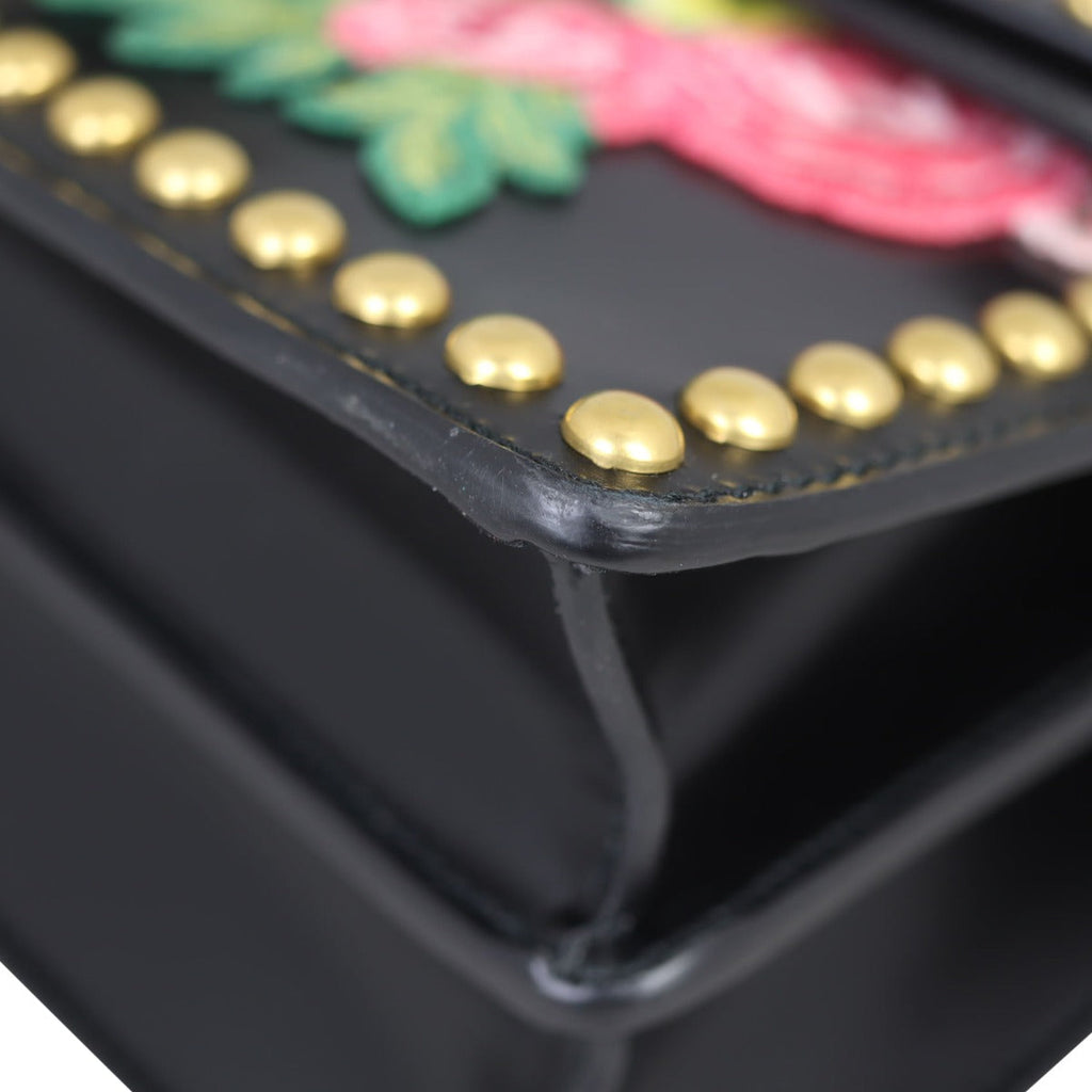 Gucci Floral Embroidered Studded Dionysus Small Shoulder Bag