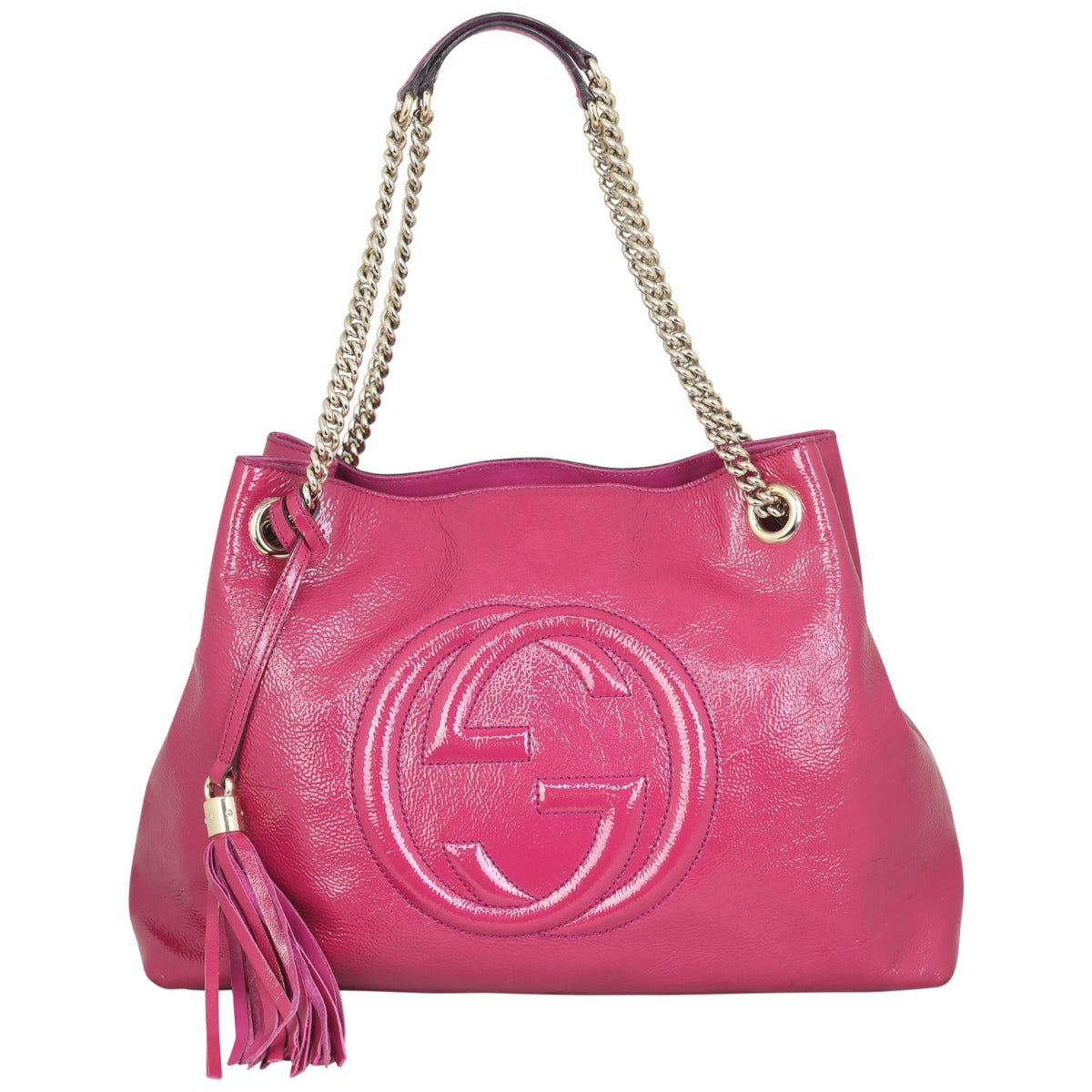 Gucci Soho Chain Shoulder Bag Medium Patent