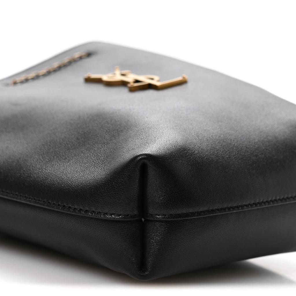 Lambskin Pochon Shoulder Bag Black