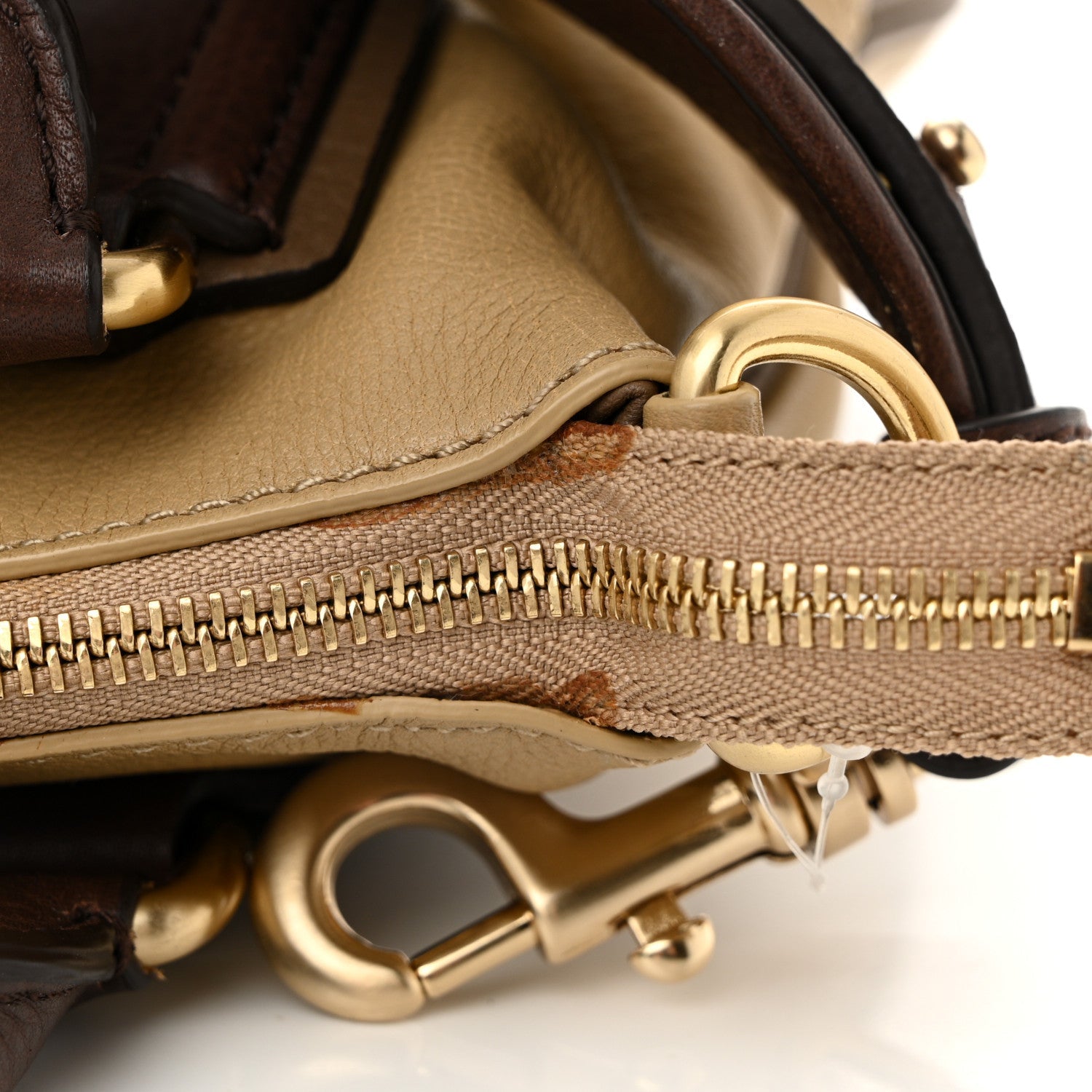 Calfskin Double Handles Hobo Brown
