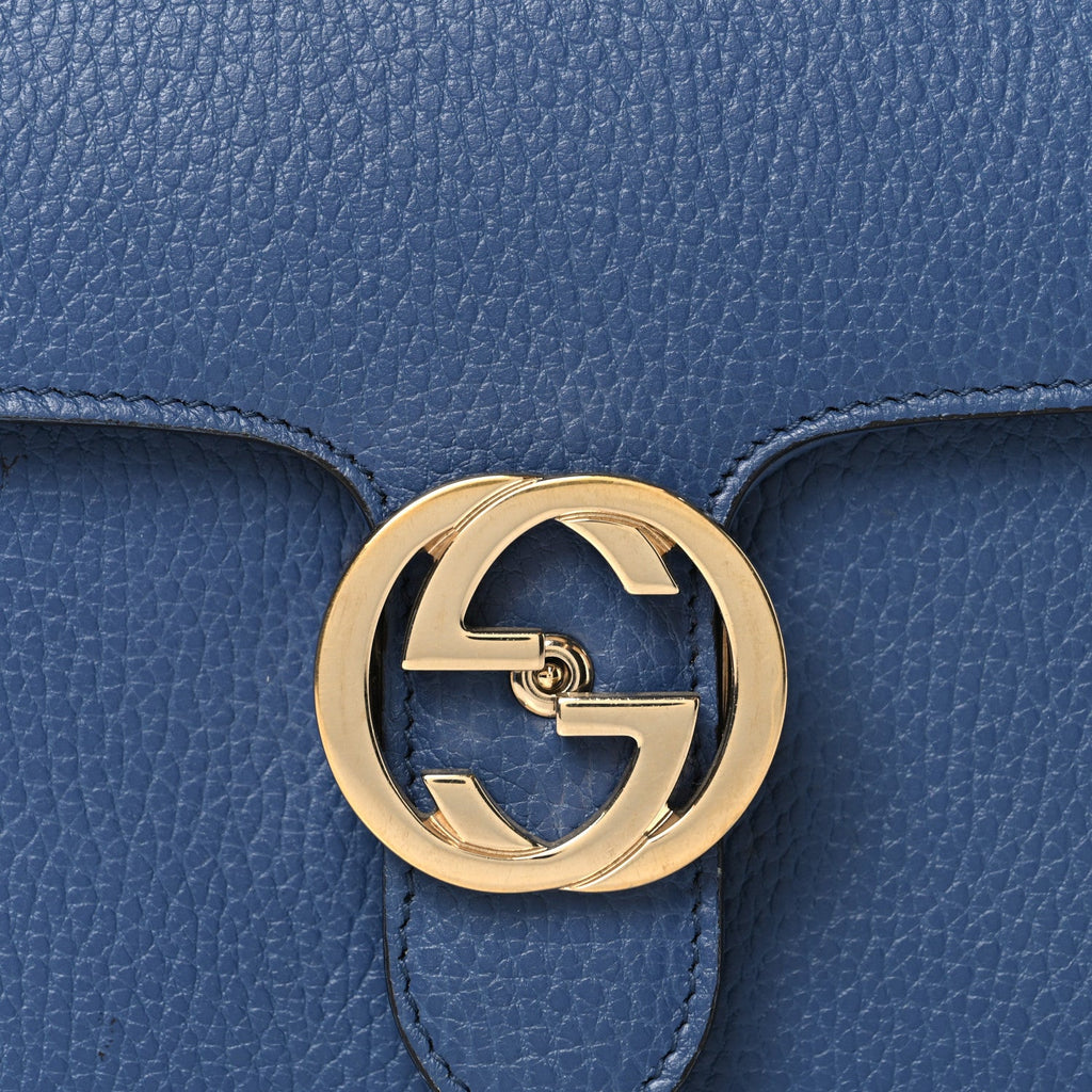 Dollar Calfskin Small Interlocking G Shoulder Bag Caspian