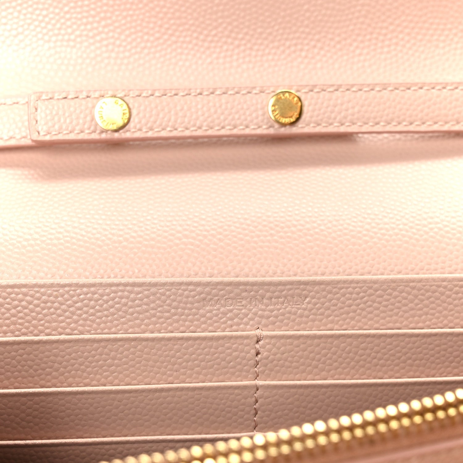 Grain De Poudre Matelasse Chevron Monogram Chain Wallet Pale Pink