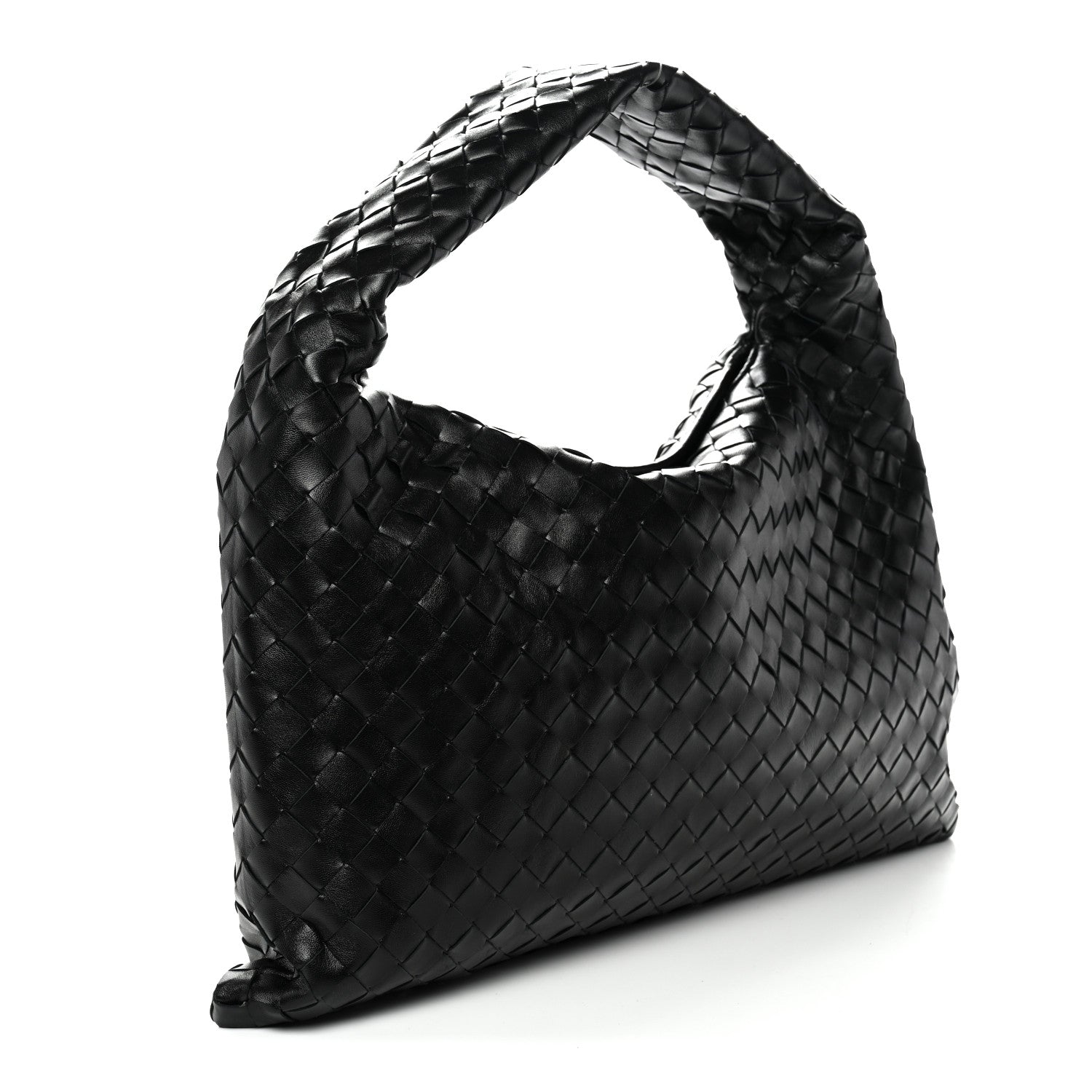 Calfskin Intrecciato Small Hop Black