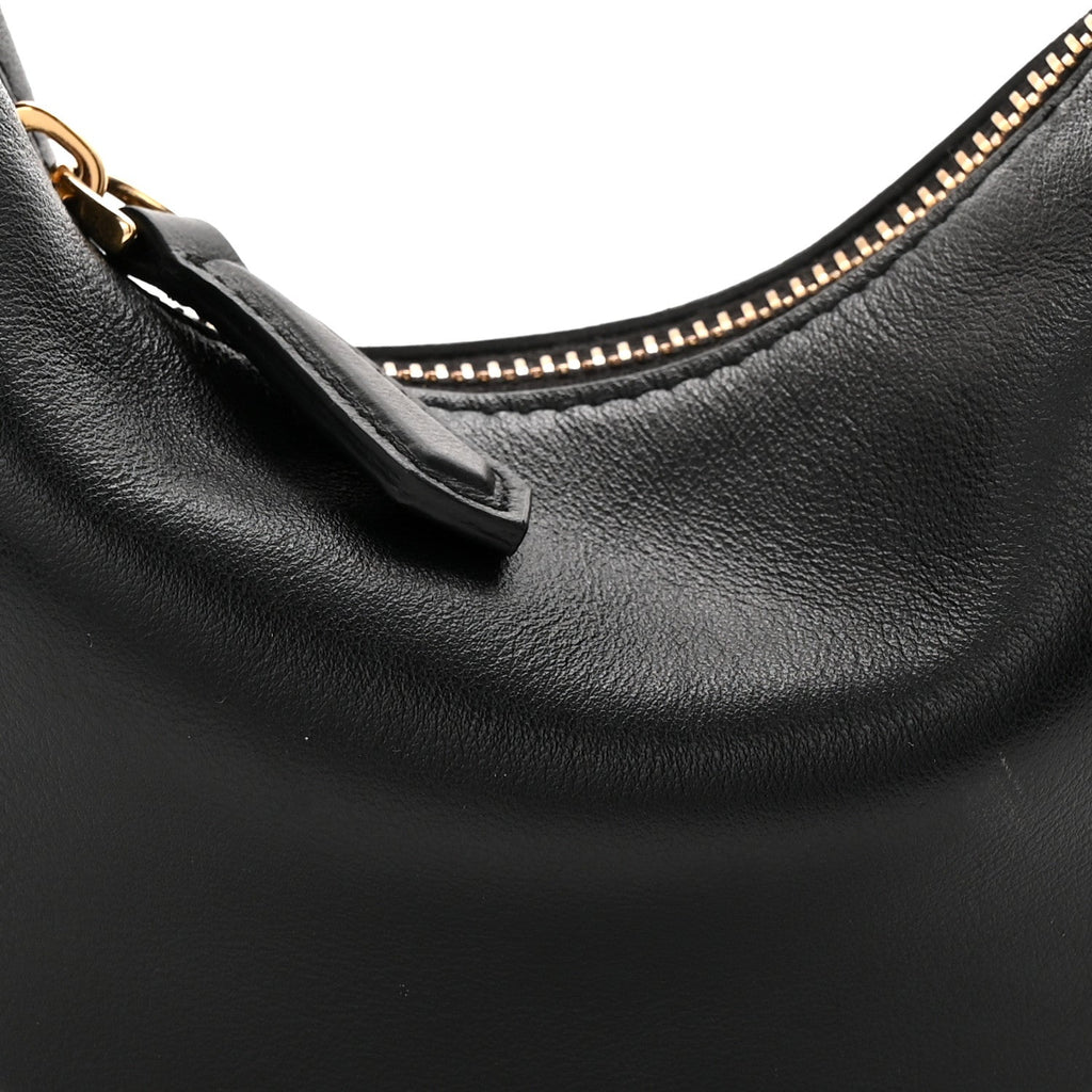 Vitello Grace Matte Nano Fendigraphy Hobo Charm Black