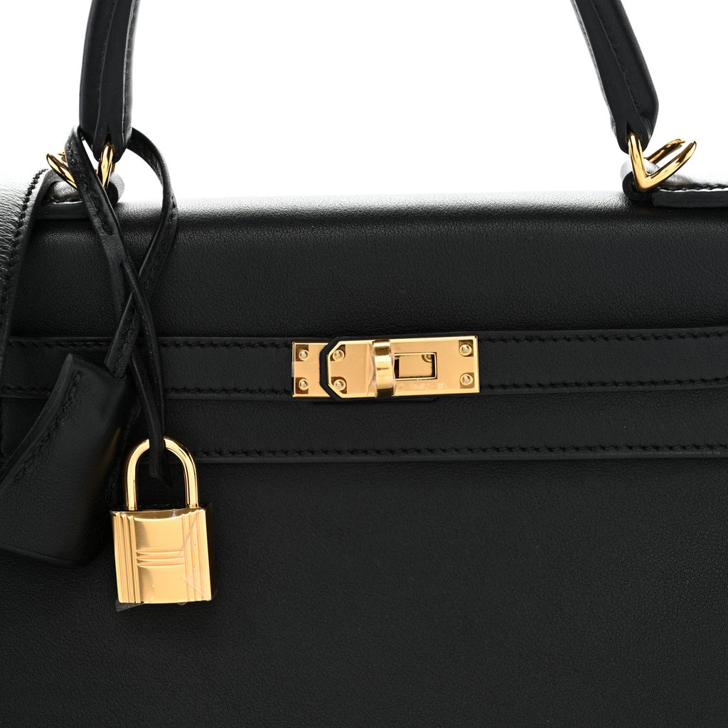 Cheri Calfskin Kelly Retourne 25 Black
