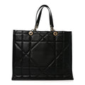 Calfskin Archicannage Large Essential Tote Black