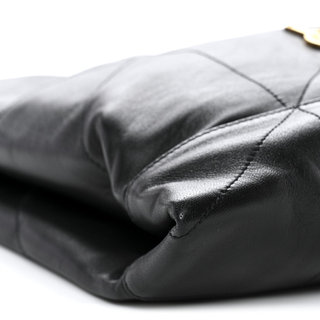 Lambskin Matelasse Monogram Medium Jamie 4.3 Pochon Black