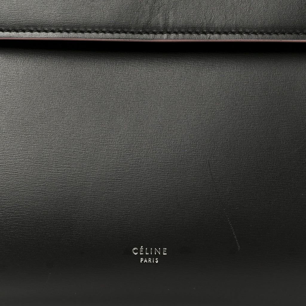 Smooth Calfskin Mini Belt Bag Dark Grey Pink