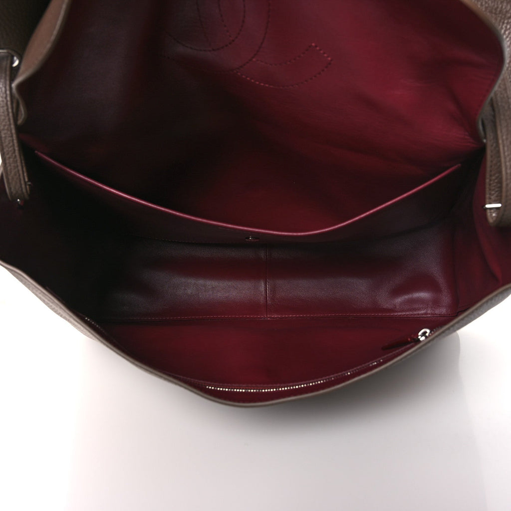 Grained Calfskin Souplissimo Maxi Flap Light Brown