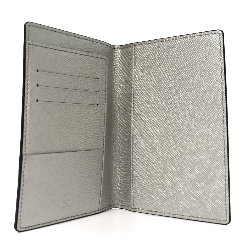 Metallic Visetos Rabbit Passport Holder Silver