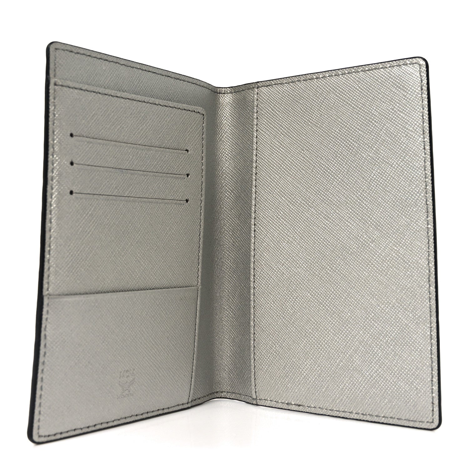 Metallic Visetos Rabbit Passport Holder Silver