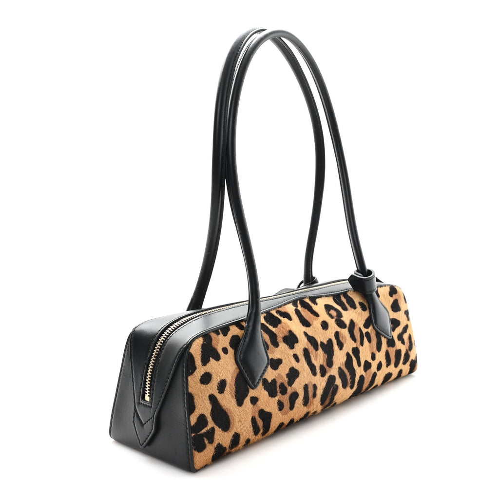 Calf Hair Leopard Print Medium Le Teckel Bag