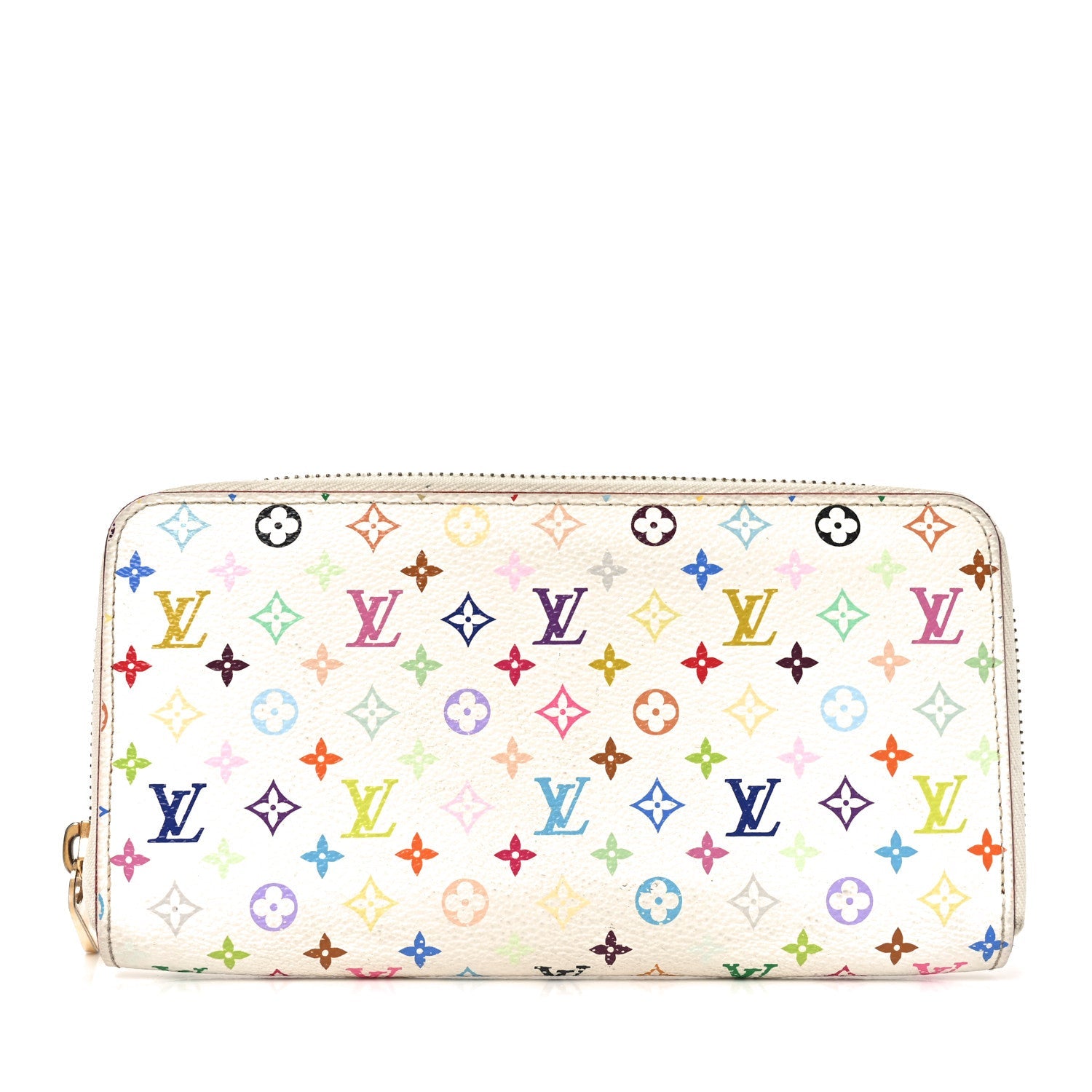 Monogram Multicolor Zippy Wallet White Litchi