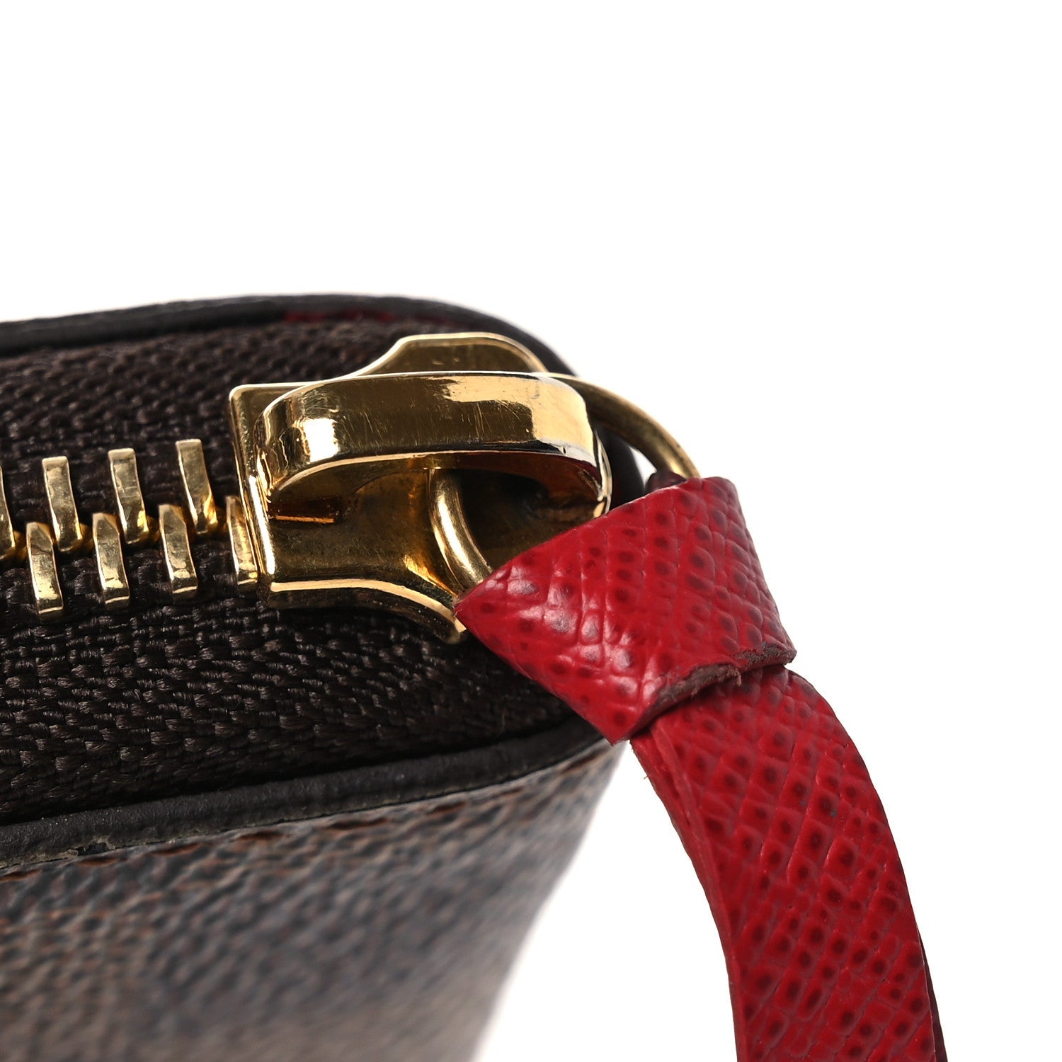 Damier Ebene Clemence Wallet Cherry