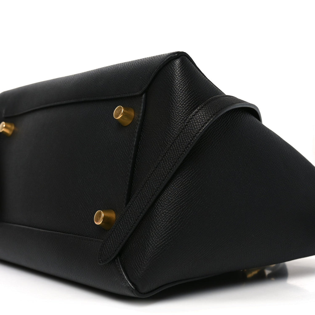Grained Calfskin Mini Belt Bag Black