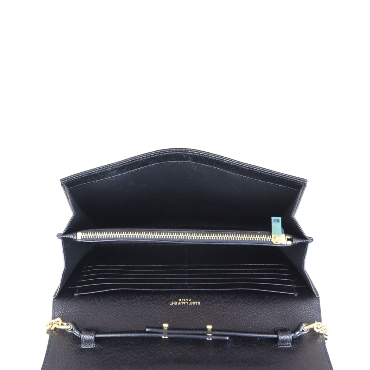 Saint Laurent Monogram Mix Matelasse Envelope Wallet on Chain