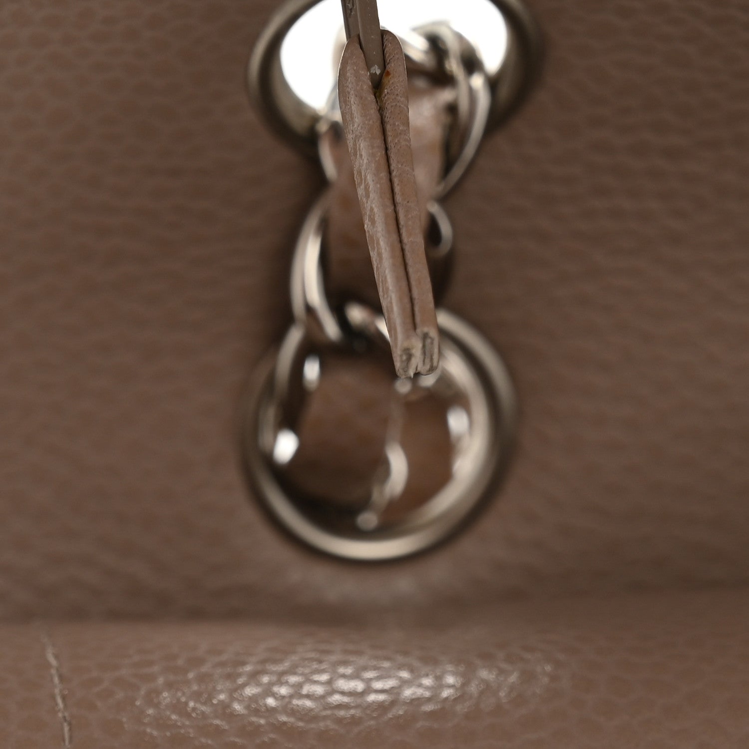 Caviar Quilted Medium Double Flap Taupe
