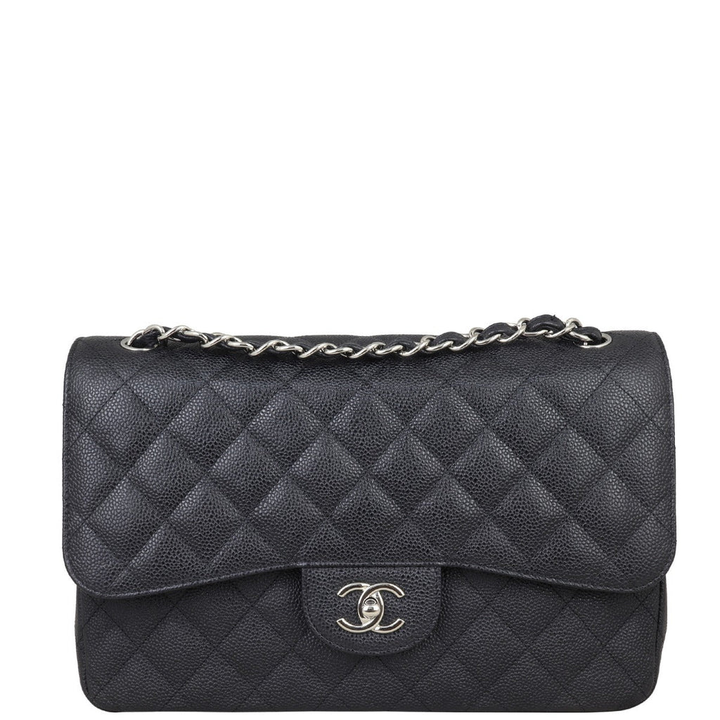 Chanel Classic Double Flap Jumbo | Black Caviar SHW